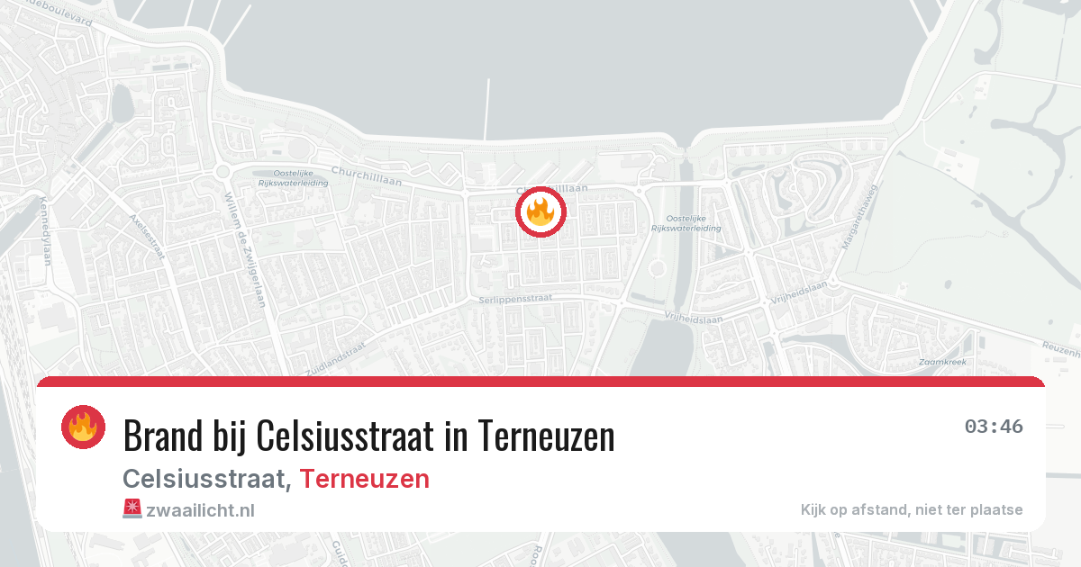 Brand bij Celsiusstraat in Terneuzen — 25 jul 2026