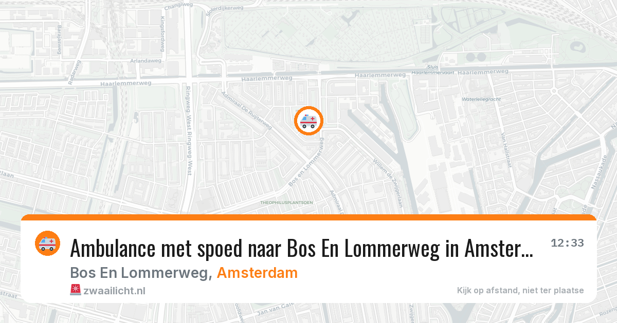 Ambulance met spoed naar Bos En Lommerweg in Amsterdam — 3 mrt 2026