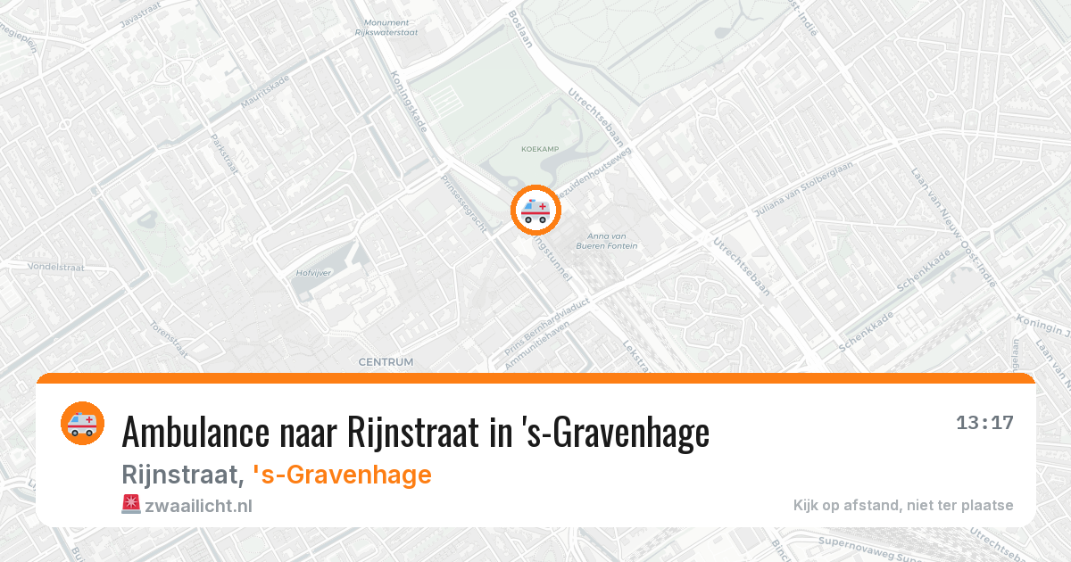 Ambulance naar Rijnstraat in 's-Gravenhage — 30 mrt 2026