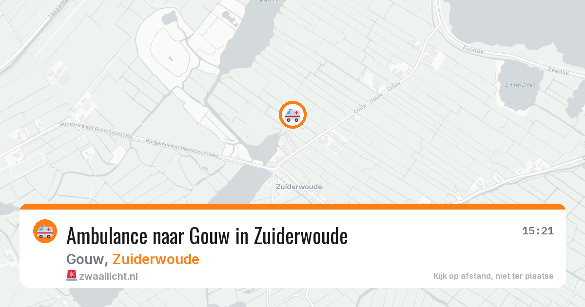 Ambulance naar Gouw in Zuiderwoude — 17 mrt 2026