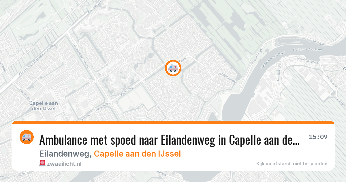 Ambulance met spoed naar Eilandenweg in Capelle aan den IJssel — 10 jul 2026