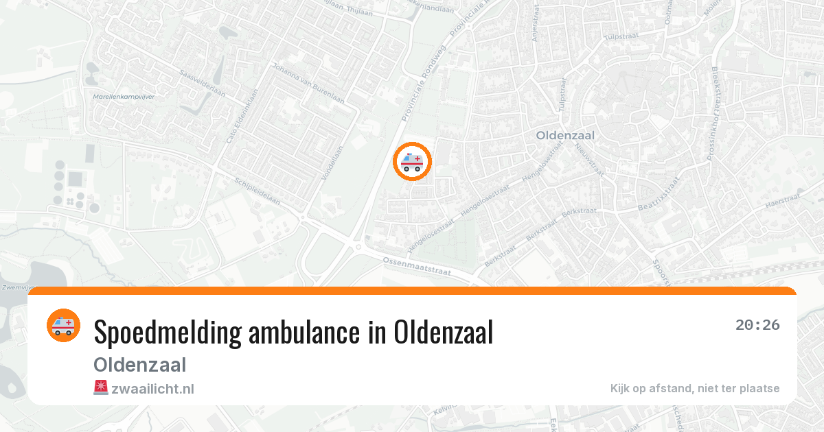Spoedmelding ambulance in Oldenzaal — 17 mei 2026