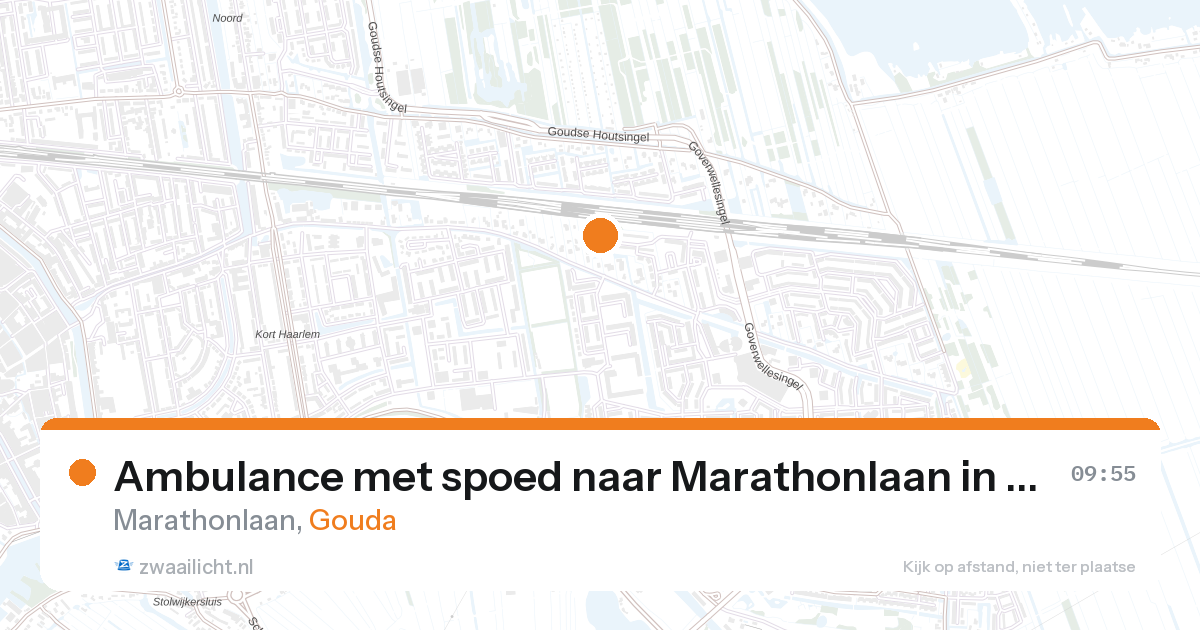 Ambulance met spoed naar Marathonlaan in Gouda — 28 aug 2026