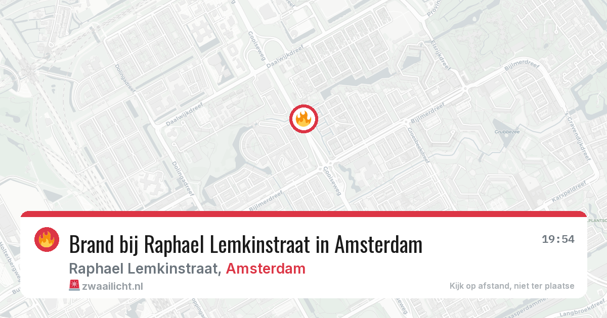 Brand bij Raphael Lemkinstraat in Amsterdam — 17 mei 2026
