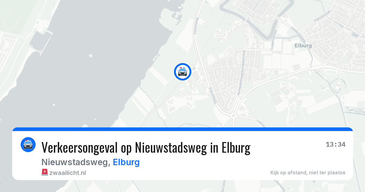 Verkeersongeval op Nieuwstadsweg in Elburg — 22 mei 2026