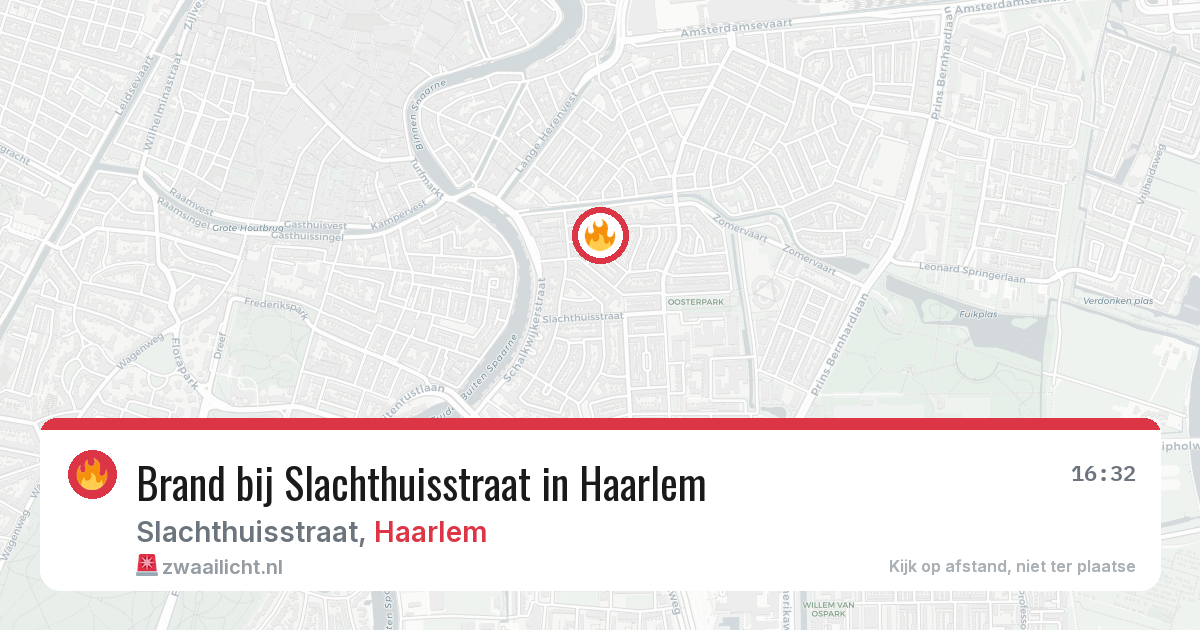 Brand bij Slachthuisstraat in Haarlem — 23 jul 2026