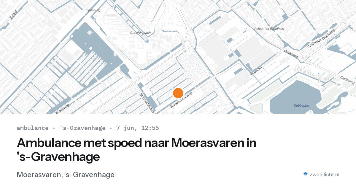 Ambulance met spoed naar Moerasvaren in 's-Gravenhage — 7 jun 2026