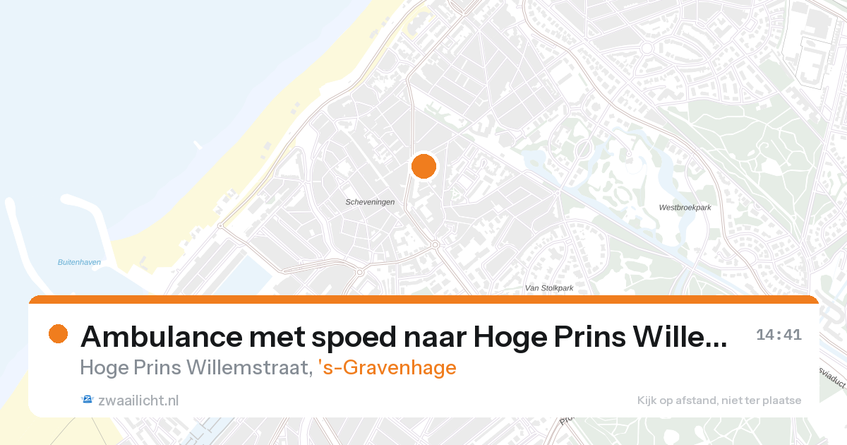 Ambulance met spoed naar Hoge Prins Willemstraat in 's-Gravenhage — 28 aug 2026