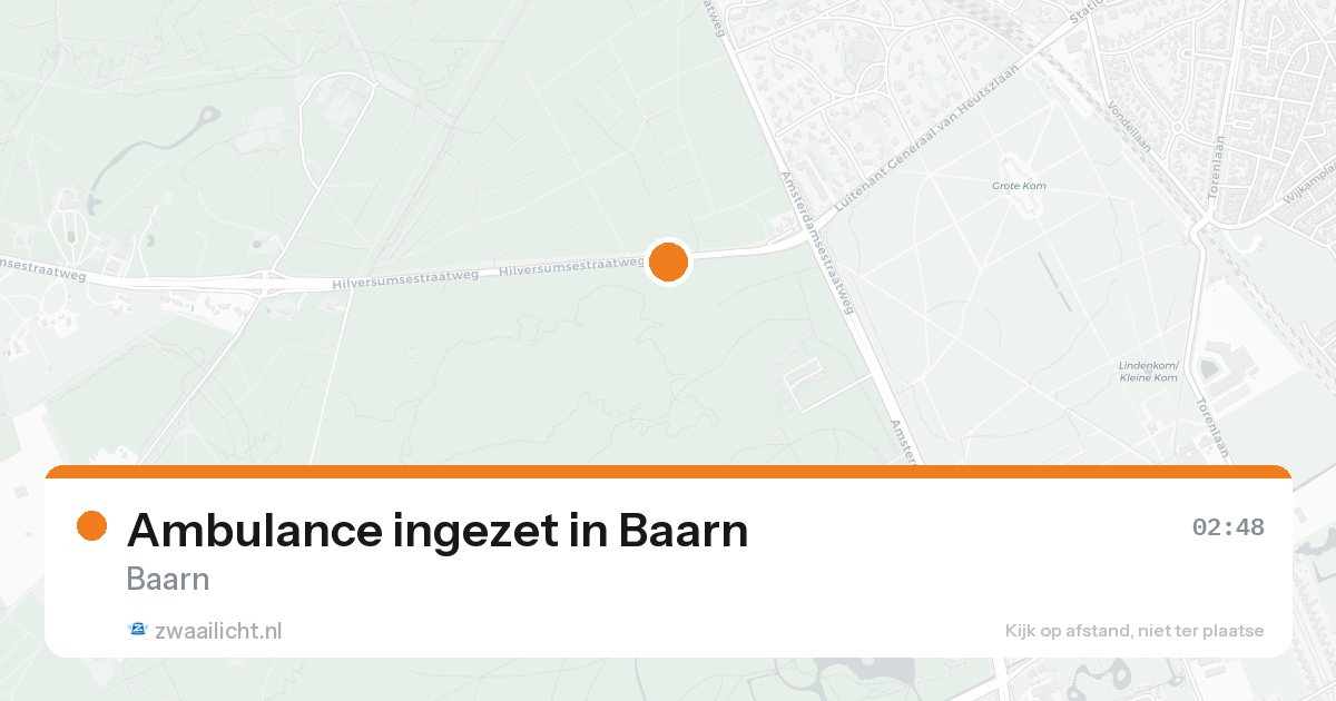 Ambulance ingezet in Baarn — 8 feb 2026