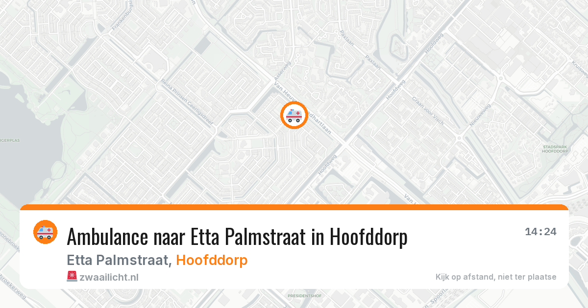 Ambulance naar Etta Palmstraat in Hoofddorp — 8 feb 2026