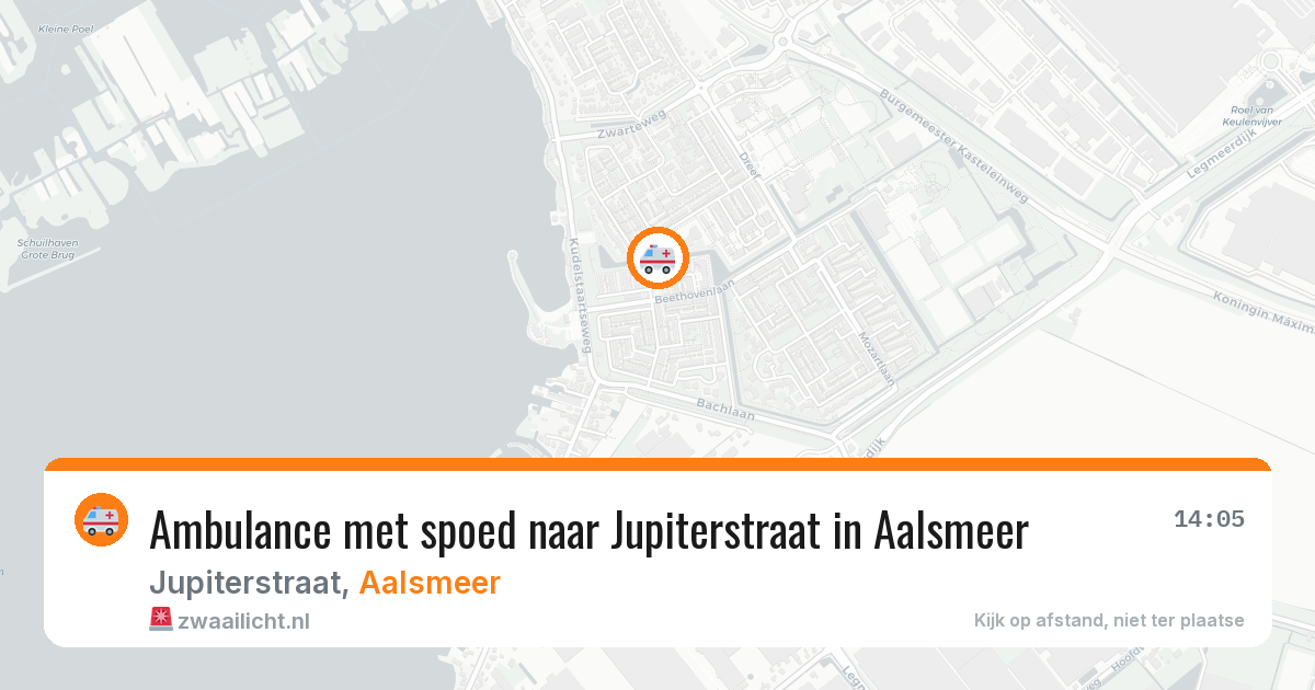 Ambulance met spoed naar Jupiterstraat in Aalsmeer — 16 mei 2026