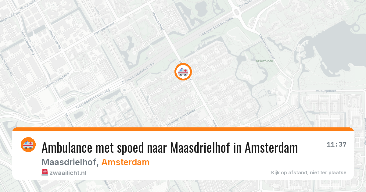 Ambulance met spoed naar Maasdrielhof in Amsterdam — 30 jul 2026