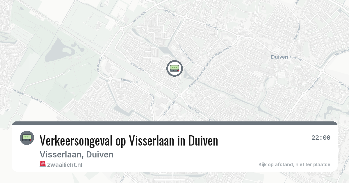 Verkeersongeval op Visserlaan in Duiven — 10 aug 2026