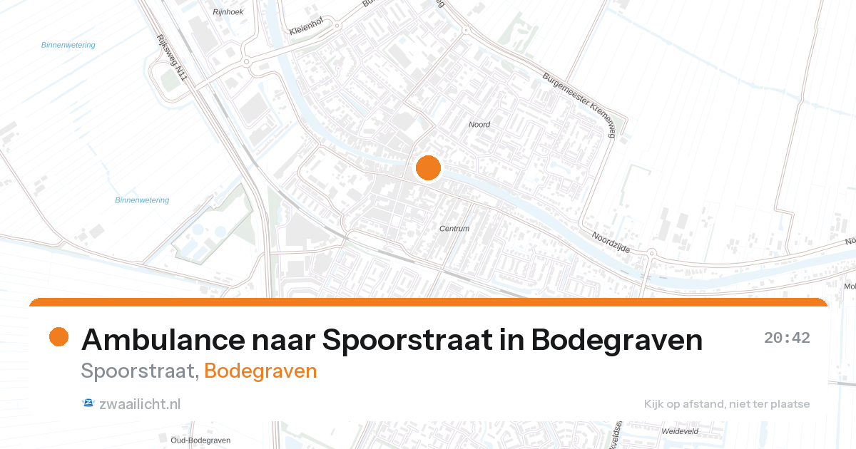 Ambulance naar Spoorstraat in Bodegraven — 27 mei 2026