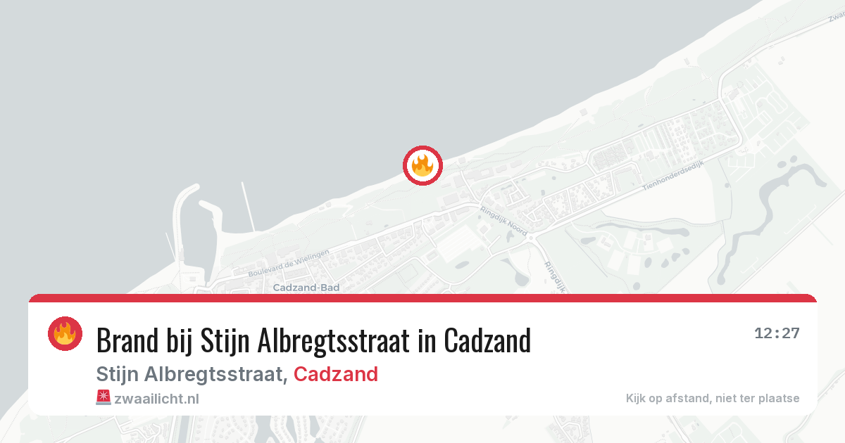 Brand bij Stijn Albregtsstraat in Cadzand — 8 jun 2026