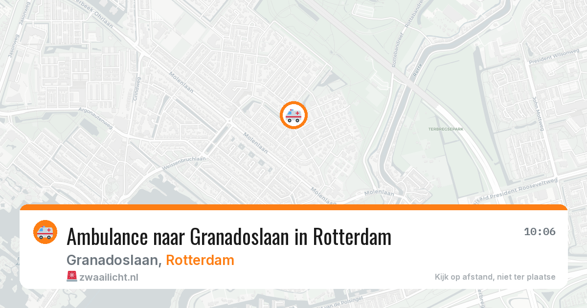 Ambulance naar Granadoslaan in Rotterdam — 2 aug 2026