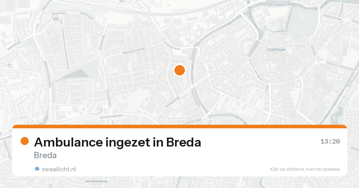 Ambulance ingezet in Breda — 16 aug 2026