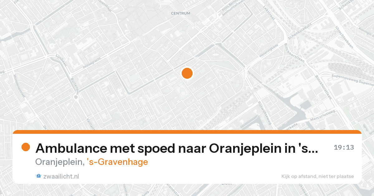 Ambulance met spoed naar Oranjeplein in 's-Gravenhage — 2 mei 2026