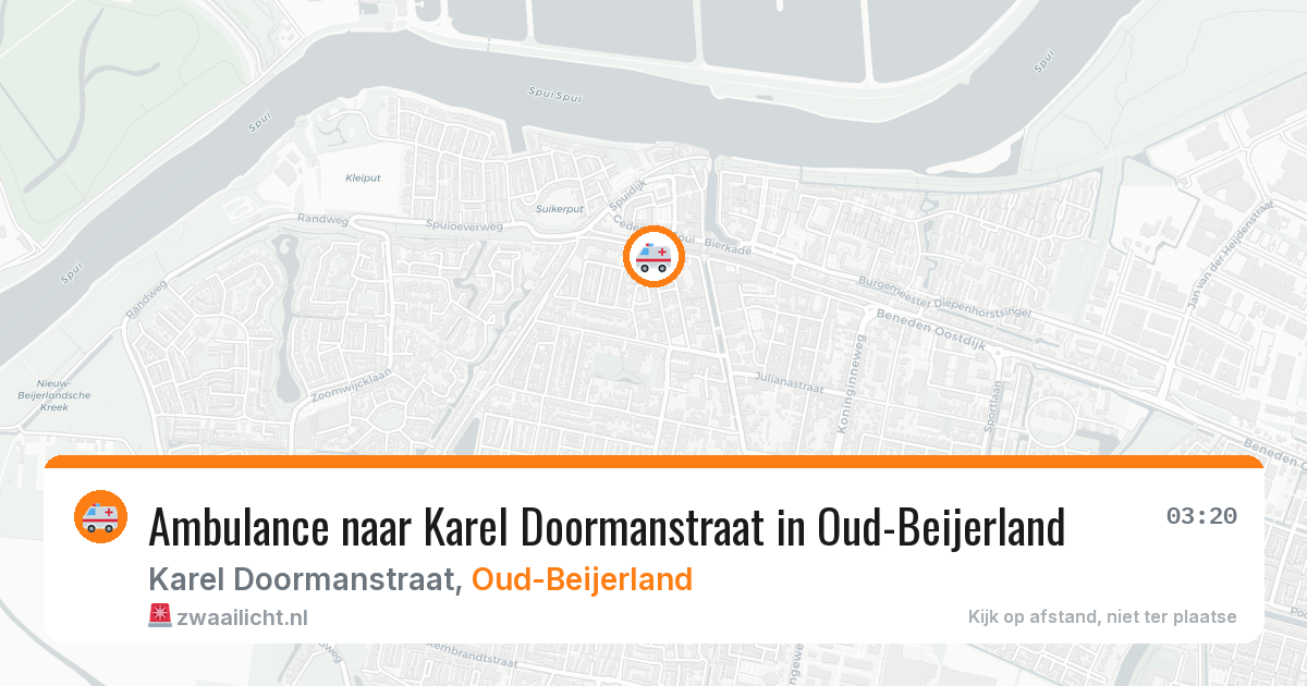 Ambulance naar Karel Doormanstraat in Oud-Beijerland — 30 jun 2026