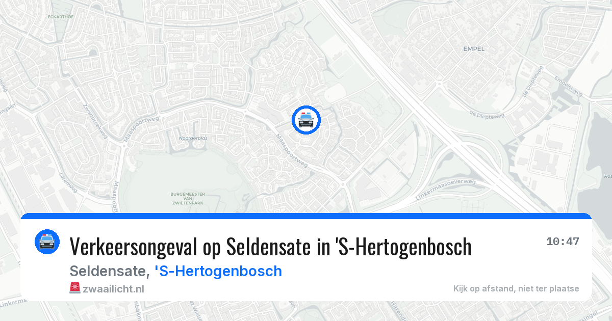 Verkeersongeval op Seldensate in 'S-Hertogenbosch — 30 apr 2026