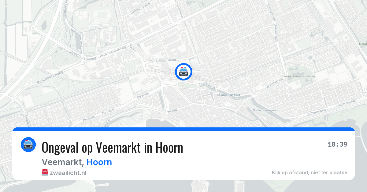 Ongeval op Veemarkt in Hoorn — 4 jul 2026
