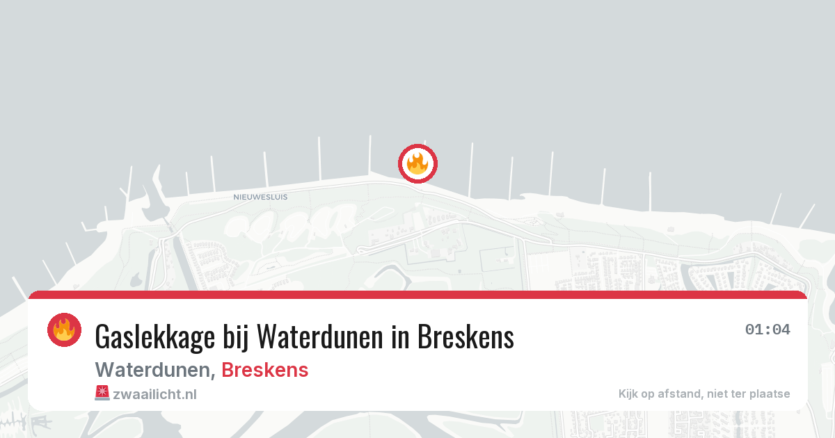 Gaslekkage bij Waterdunen in Breskens — 27 mei 2026