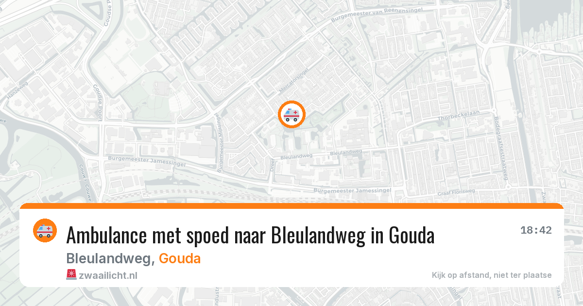 Ambulance met spoed naar Bleulandweg in Gouda — 22 jan 2026