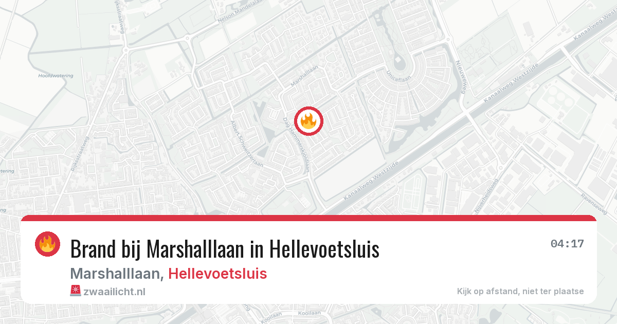 Brand bij Marshalllaan in Hellevoetsluis — 18 jun 2026
