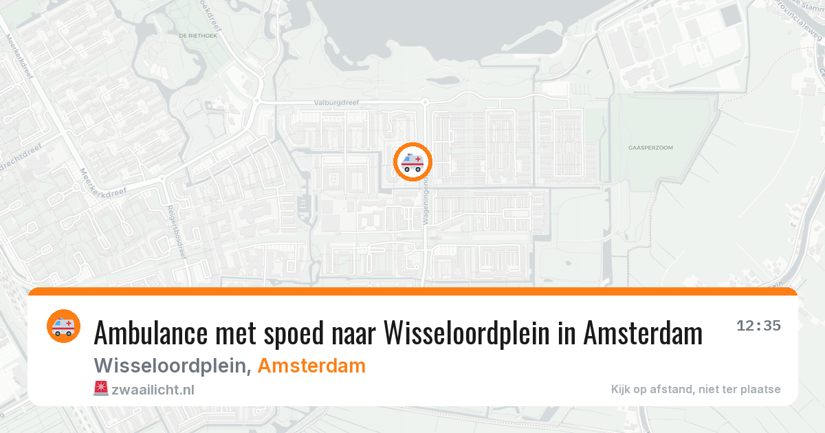 Ambulance met spoed naar Wisseloordplein in Amsterdam — 11 mei 2026