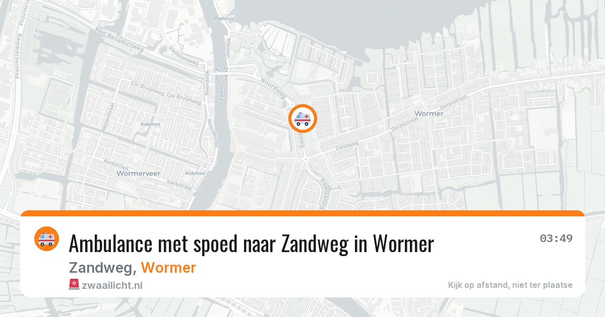 Ambulance met spoed naar Zandweg in Wormer — 23 jan 2026