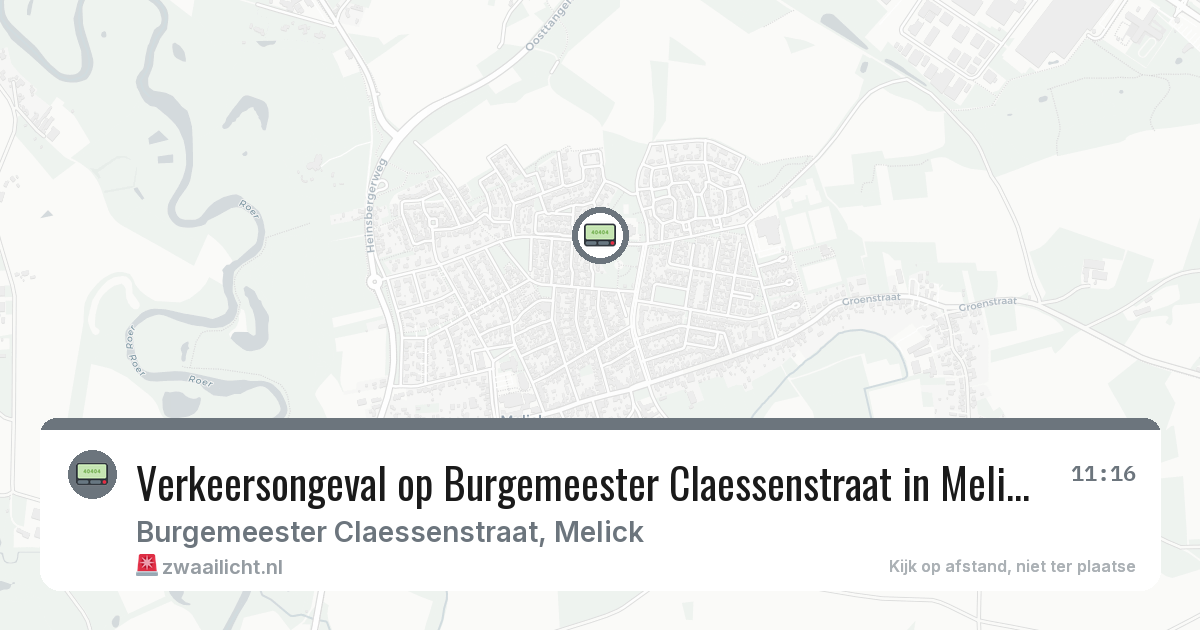 Verkeersongeval op Burgemeester Claessenstraat in Melick — 23 mei 2026