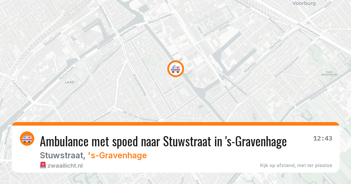 Ambulance met spoed naar Stuwstraat in 's-Gravenhage — 16 jun 2026