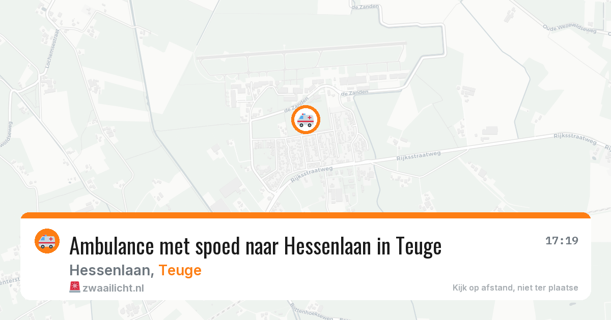 Ambulance met spoed naar Hessenlaan in Teuge — 15 mei 2026