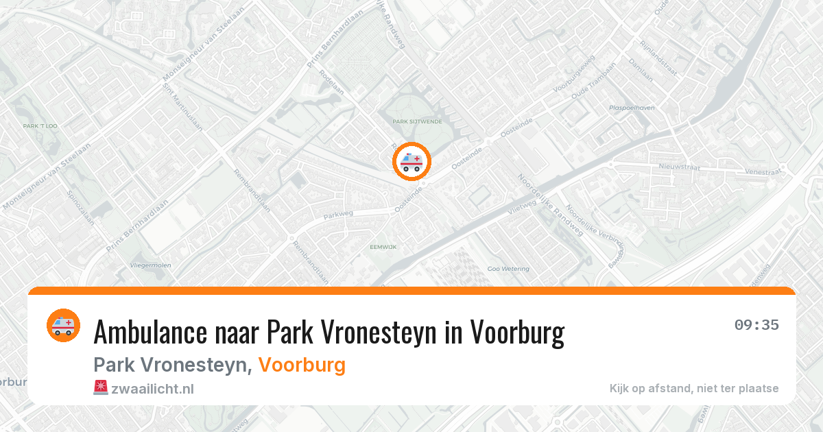 Ambulance naar Park Vronesteyn in Voorburg — 5 aug 2026