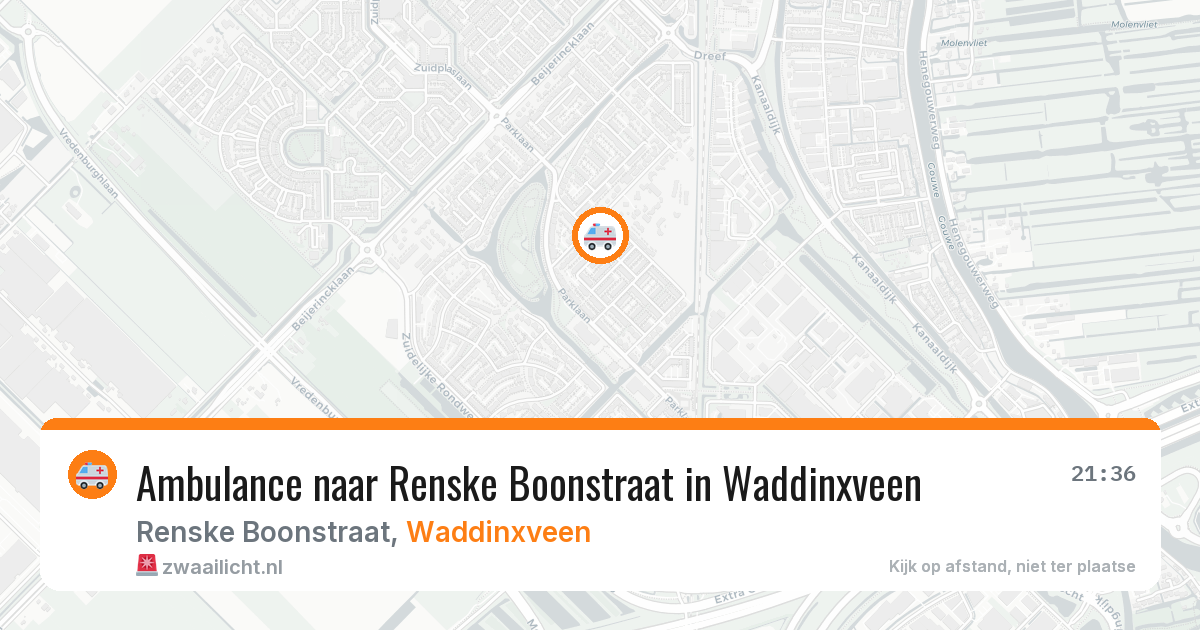 Ambulance naar Renske Boonstraat in Waddinxveen — 3 apr 2026