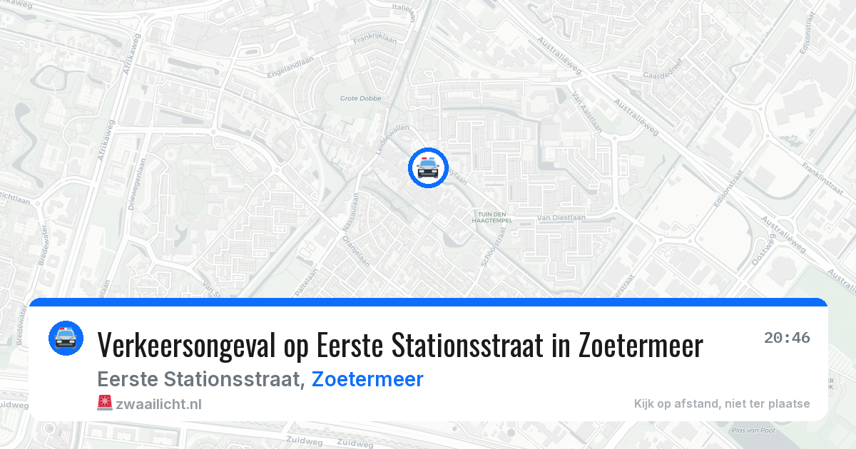 Verkeersongeval op Eerste Stationsstraat in Zoetermeer — 16 mei 2026