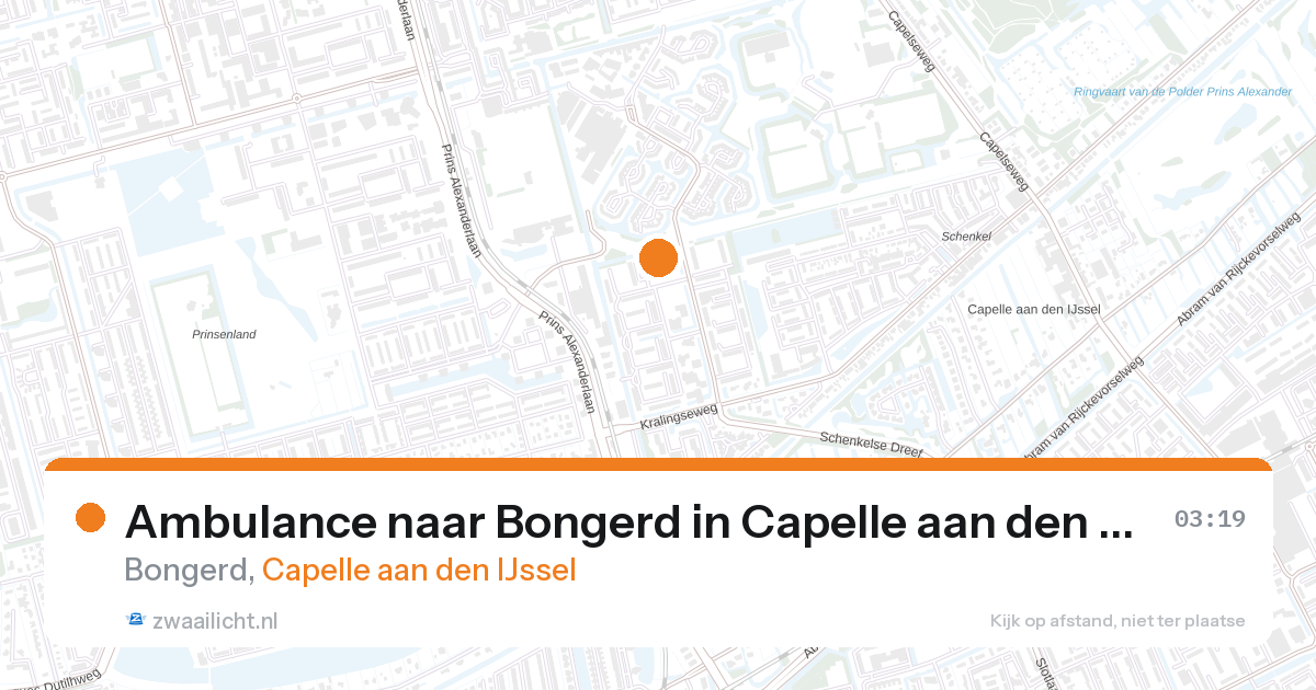 Ambulance naar Bongerd in Capelle aan den IJssel — 27 aug 2026