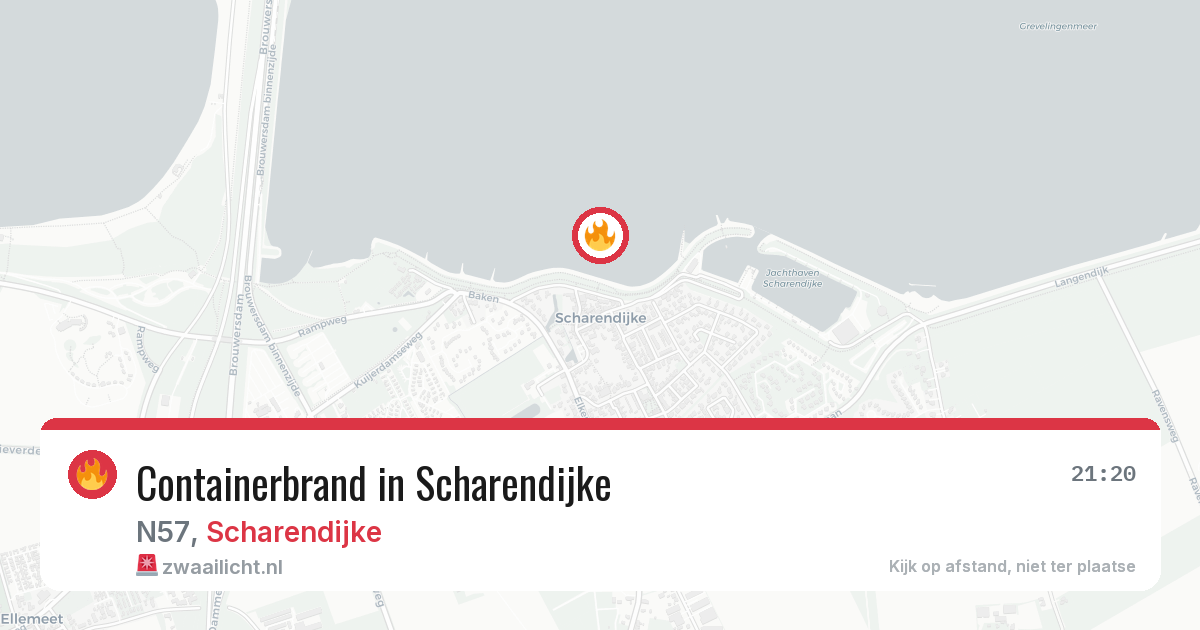 Containerbrand in Scharendijke — 16 jul 2026