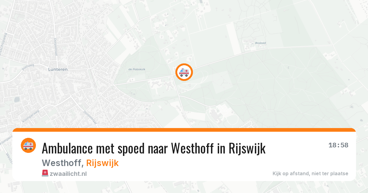 Ambulance met spoed naar Westhoff in Rijswijk — 29 jan 2026