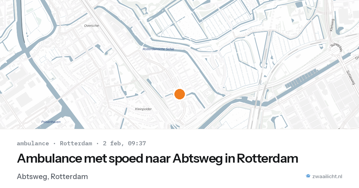 Ambulance met spoed naar Abtsweg in Rotterdam — 2 feb 2026