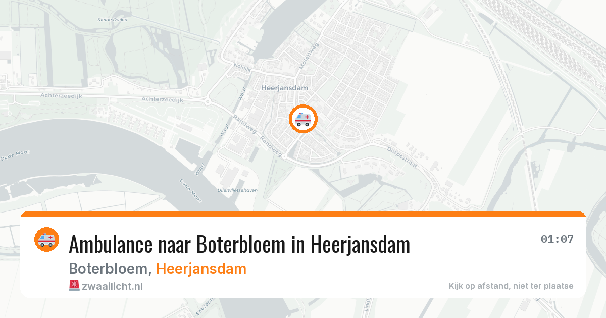 Ambulance naar Boterbloem in Heerjansdam — 18 jun 2026