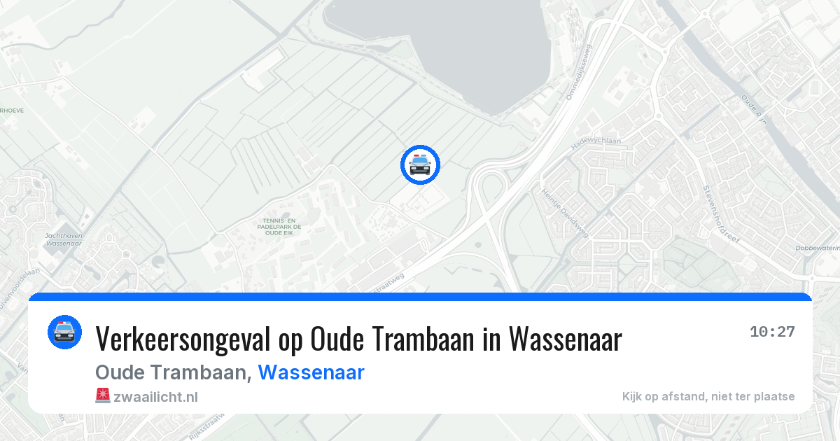 Verkeersongeval op Oude Trambaan in Wassenaar — 16 mei 2026