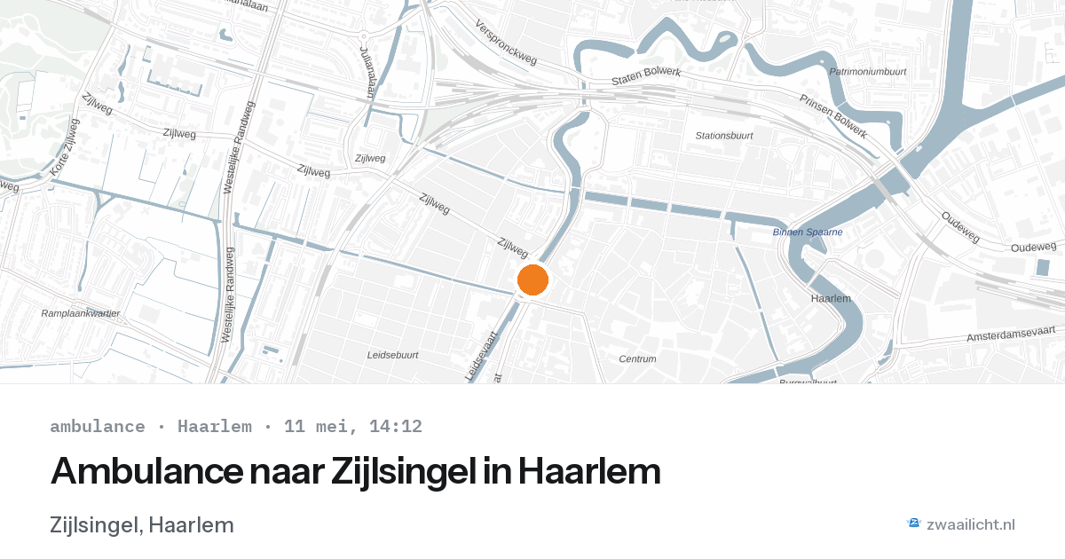 Ambulance naar Zijlsingel in Haarlem — 11 mei 2026