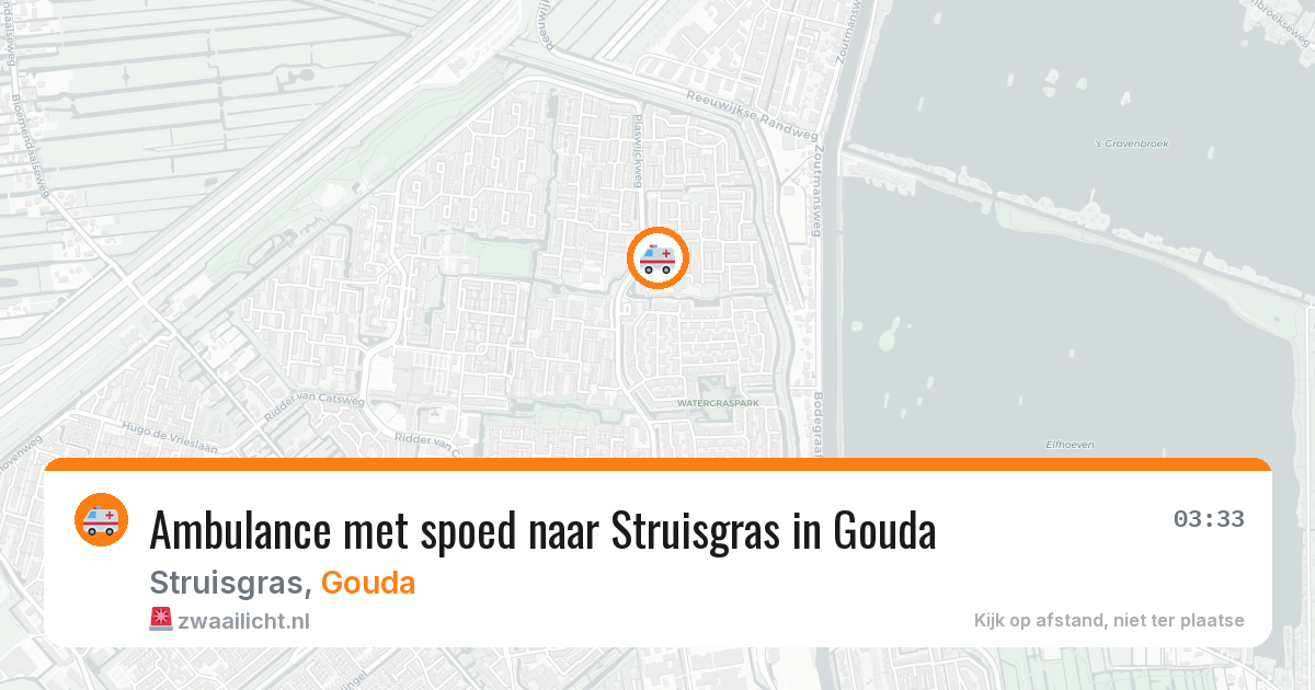 Ambulance met spoed naar Struisgras in Gouda — 28 jun 2026