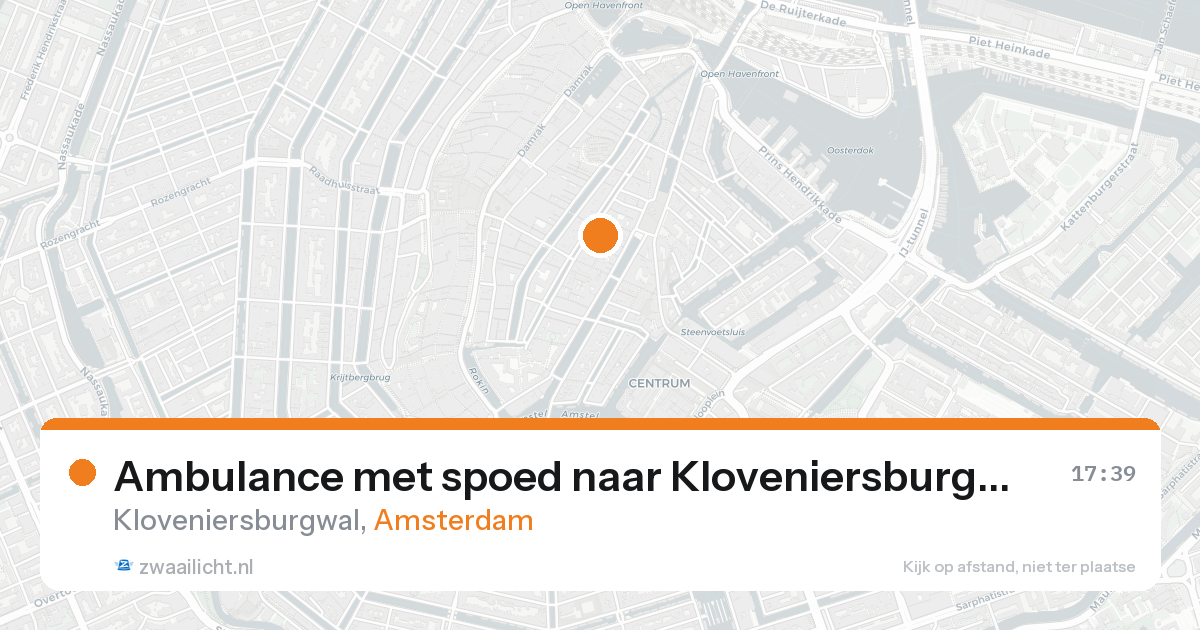 Ambulance met spoed naar Kloveniersburgwal in Amsterdam — 24 aug 2026