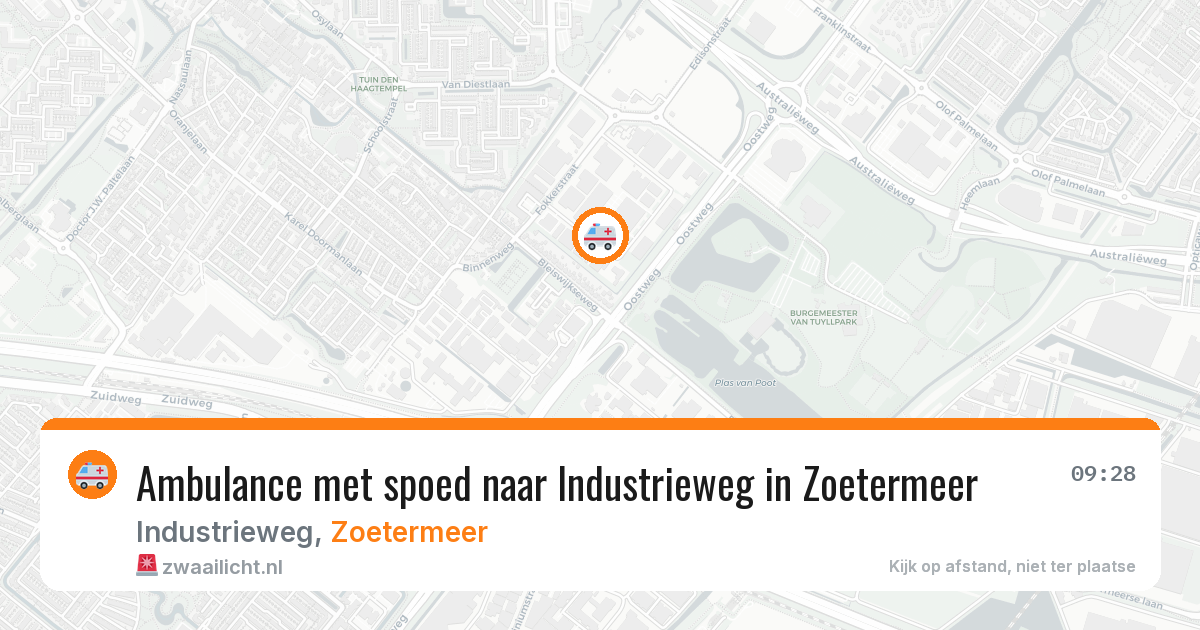 Ambulance met spoed naar Industrieweg in Zoetermeer — 21 mei 2026