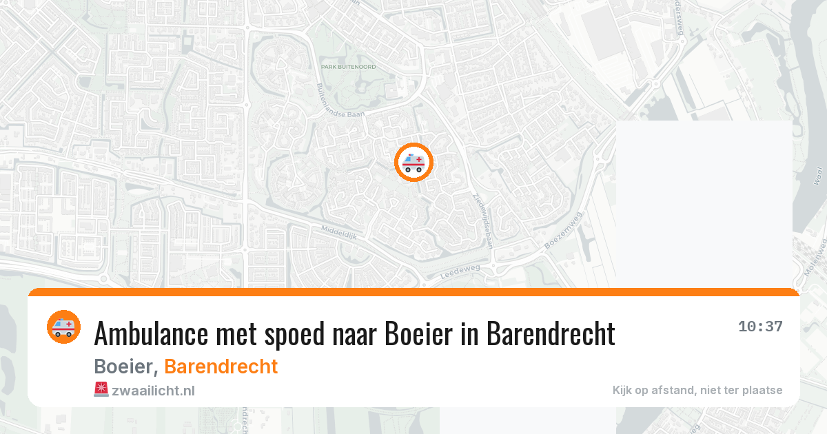 Ambulance met spoed naar Boeier in Barendrecht — 20 mei 2026
