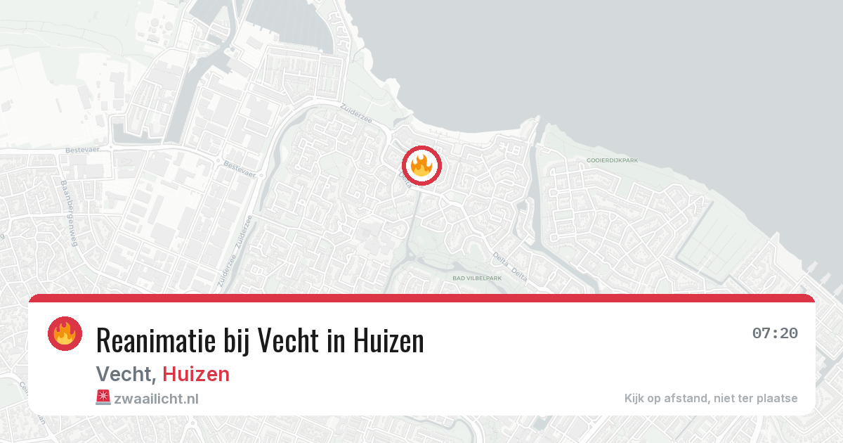 Reanimatie bij Vecht in Huizen — 7 mei 2026