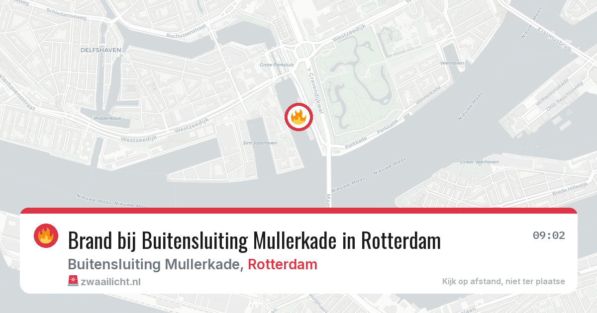 Brand bij Buitensluiting Mullerkade in Rotterdam — 15 jun 2026