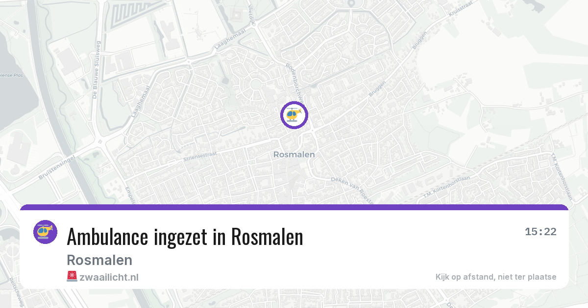 Ambulance ingezet in Rosmalen — 11 apr 2026